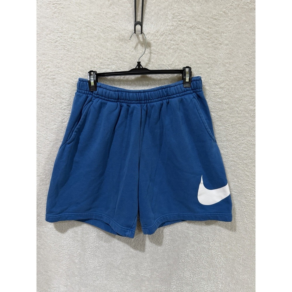 Nike Mens Fleece Club Sweat Shorts Blue Athleisure Lounge Large Workout Gym